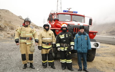 В Зинцаре прошли комплексные учения по технике тушения пожаров